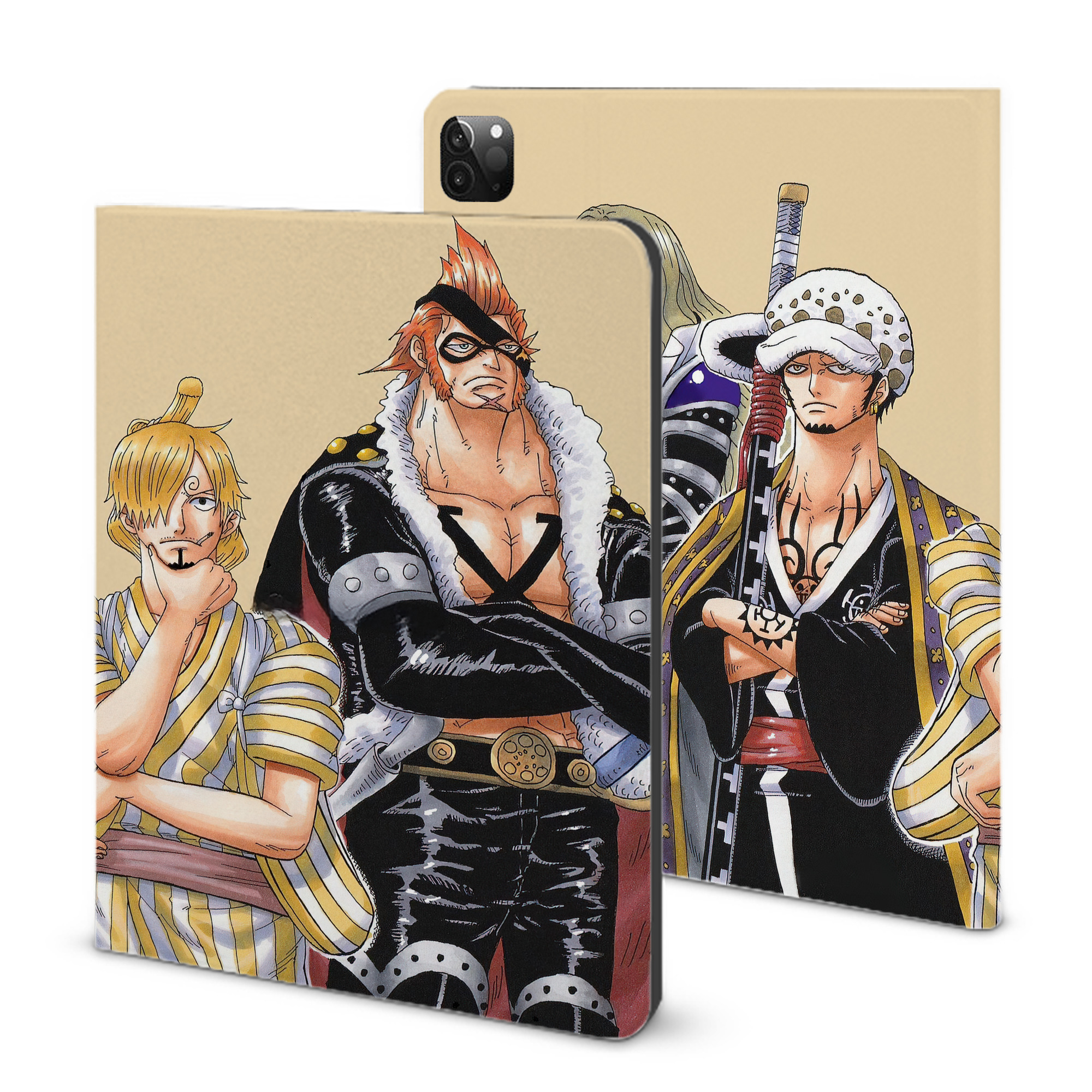 （画像用） ワンピース ONE PIECE IPadケース ペンホルダー付き ブックスタイルデザイン